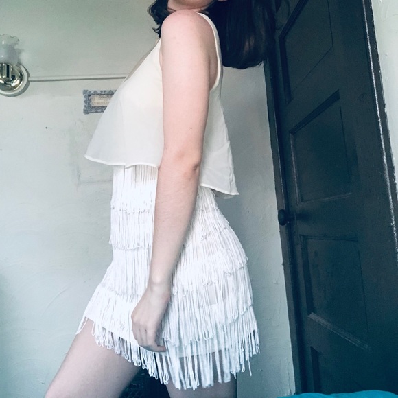 🤍White Fringe Dress🤍 - Picture 2 of 4